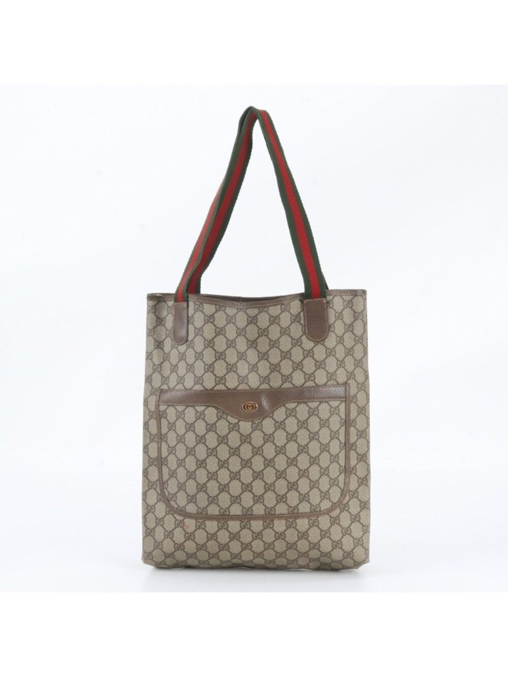 Gucci GG Supreme Sherry Line 02 57 Leather Tote Bag